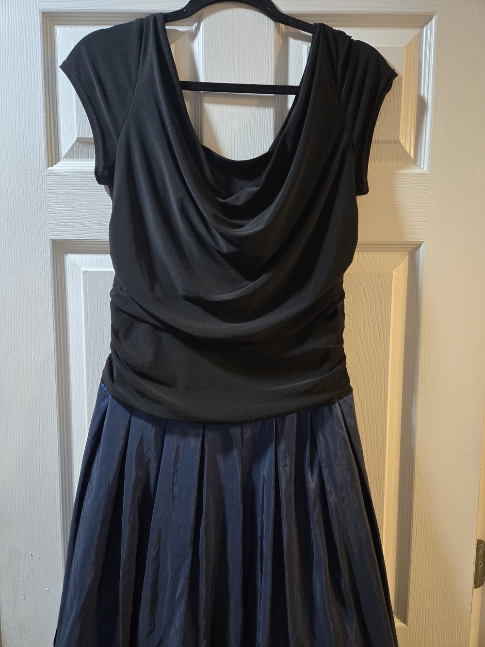 SL Fashions Formal/ Prom Dress. Black & Navy Size 12.